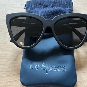 Le Specs Matte Black Sunglasses